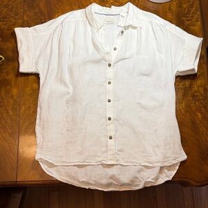 J.Crew Relaxed-Fit Short-Sleeve Baird McNutt Irish Linen Shirt - Size M - NWT